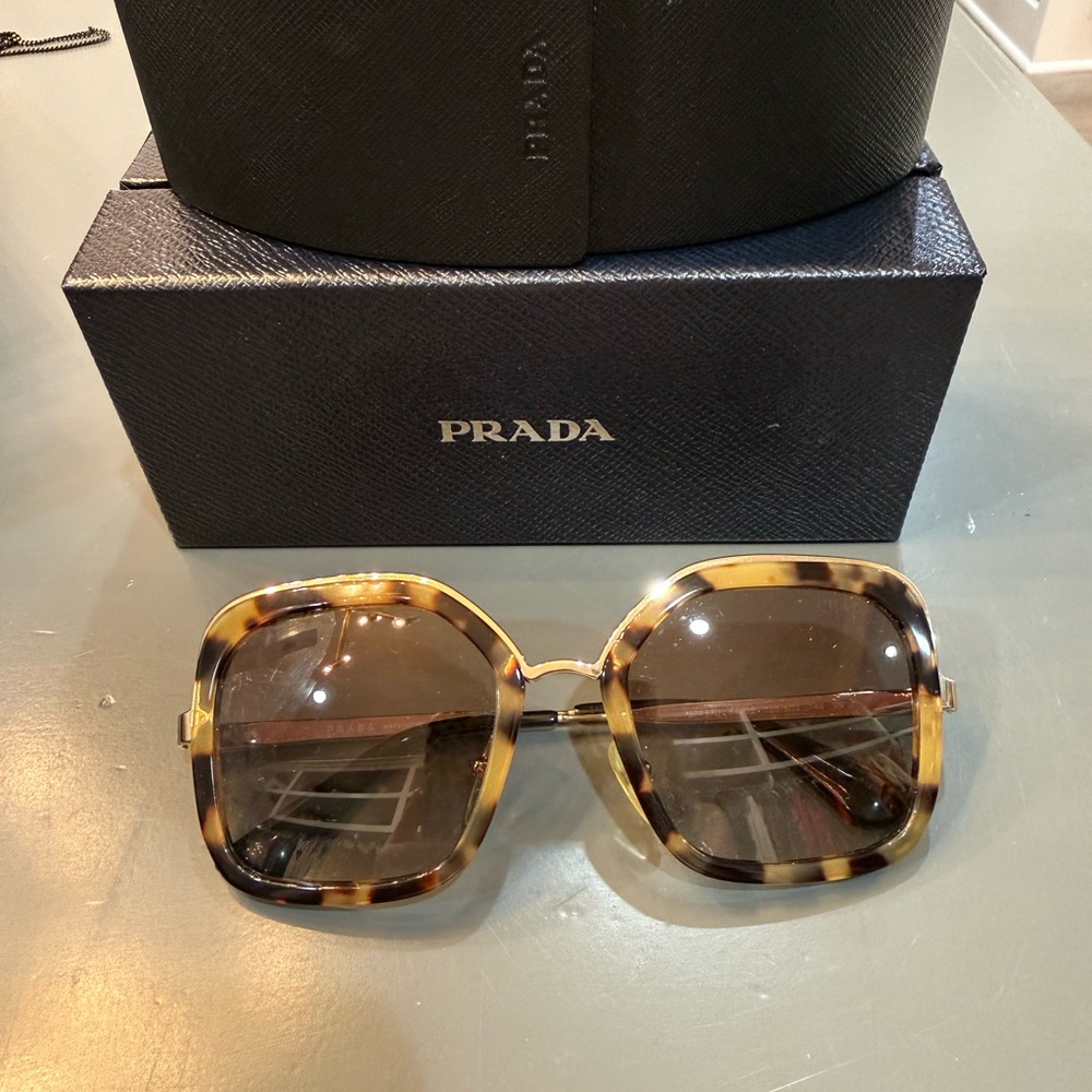 Prada Women’s Tortoiseshell Square Sunglasses in Brown Gradient